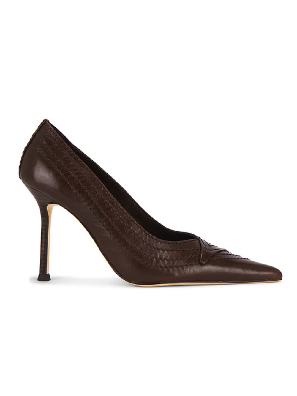 Tony Bianco Nifty Pumps Chocolate Brown Leather high heels shoes Revolve 9